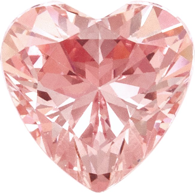 Heart Fine-Cut Morganite Pink Cubic Zirconia