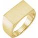 14K Yellow 15x9 mm Rectangle Signet Ring