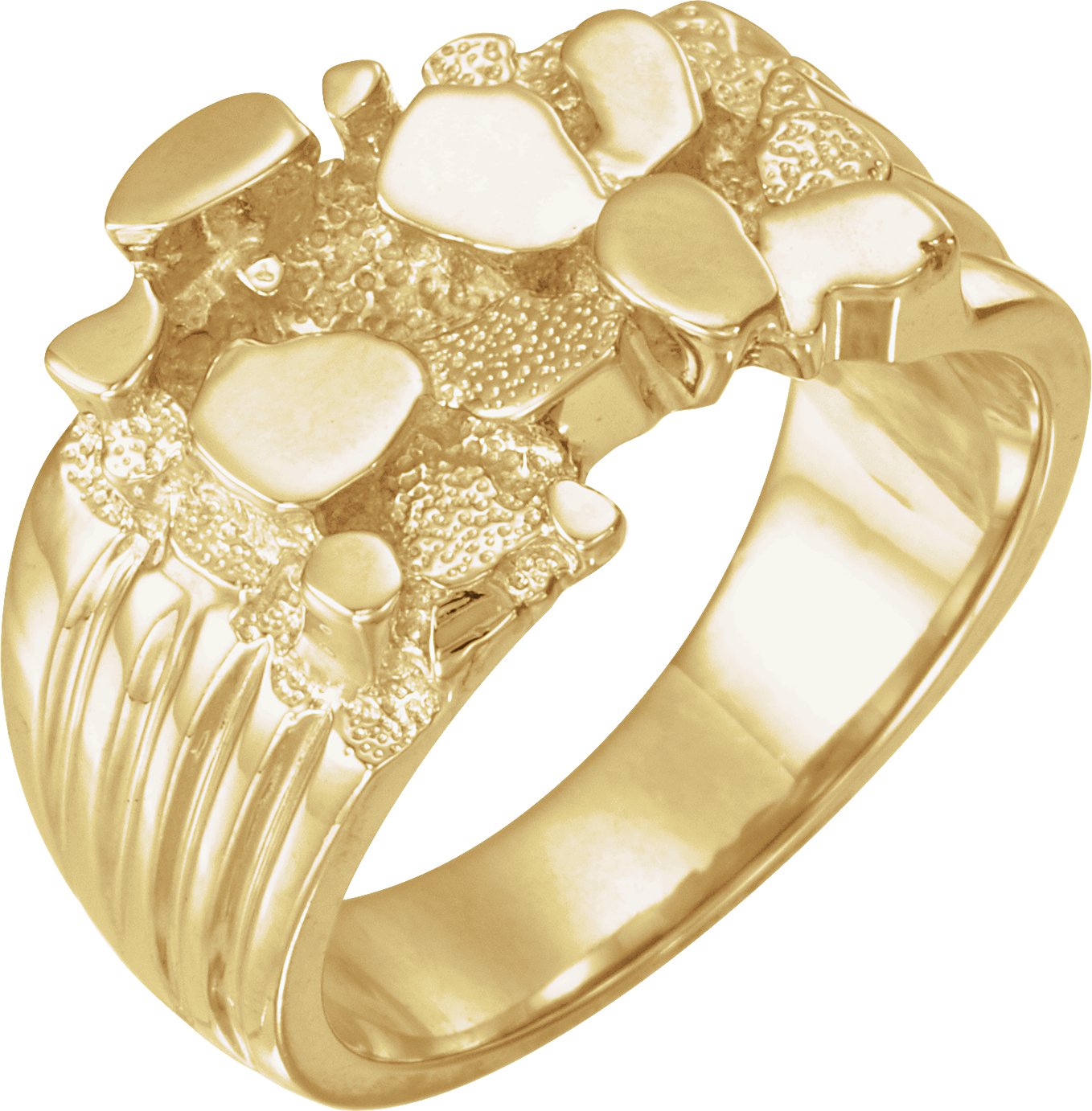 14K Yellow Nugget Ring