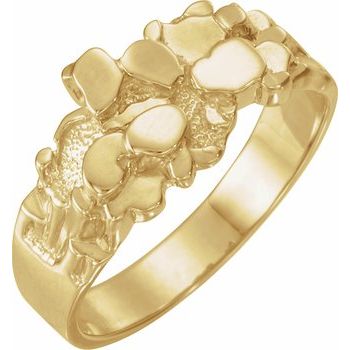 Mens Gold Nugget Ring 11 x 16mm Ref 302675