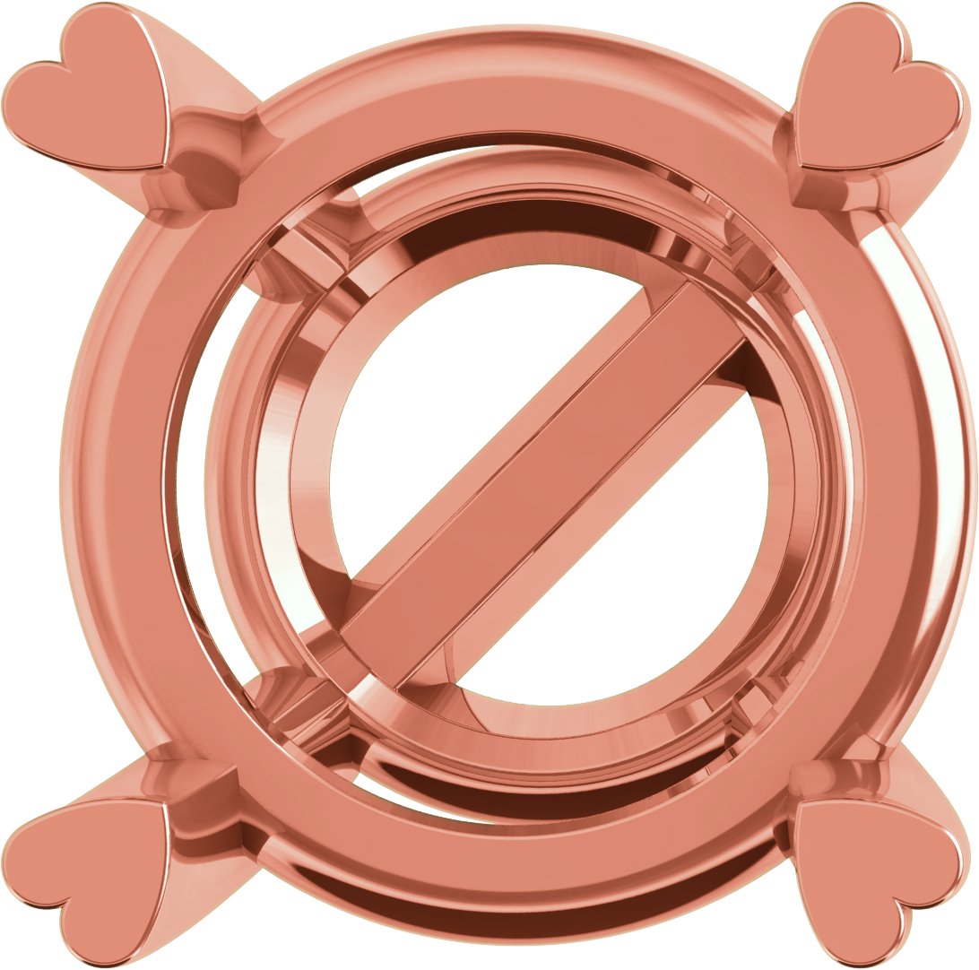 Round 4-Prong Hearts on Top™ Earring Setting