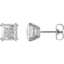 Square 4-Prong Double Claw Wire Basket Earrings
