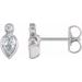 14K White 1/3 CTW Natural Diamond Bezel-Set Earrings 