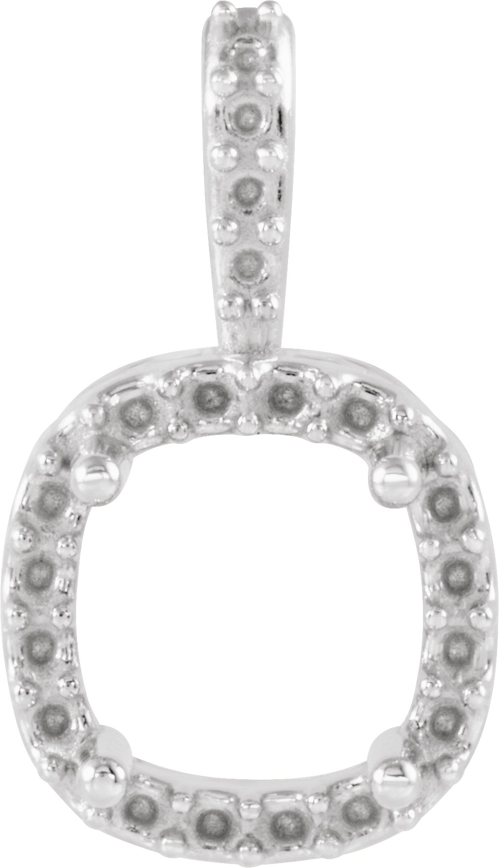 Cushion 4-Prong Halo-Style Pendant
