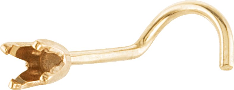 Accented Curved Nose Stud