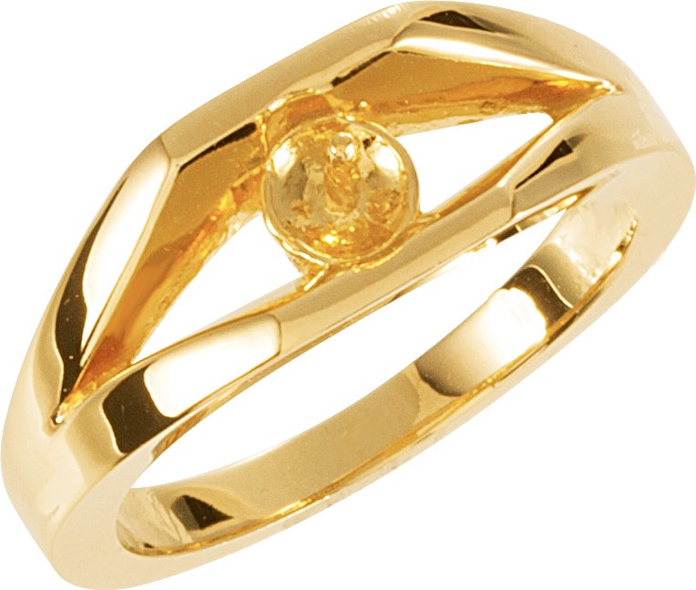 Solitaire Pearl Ring