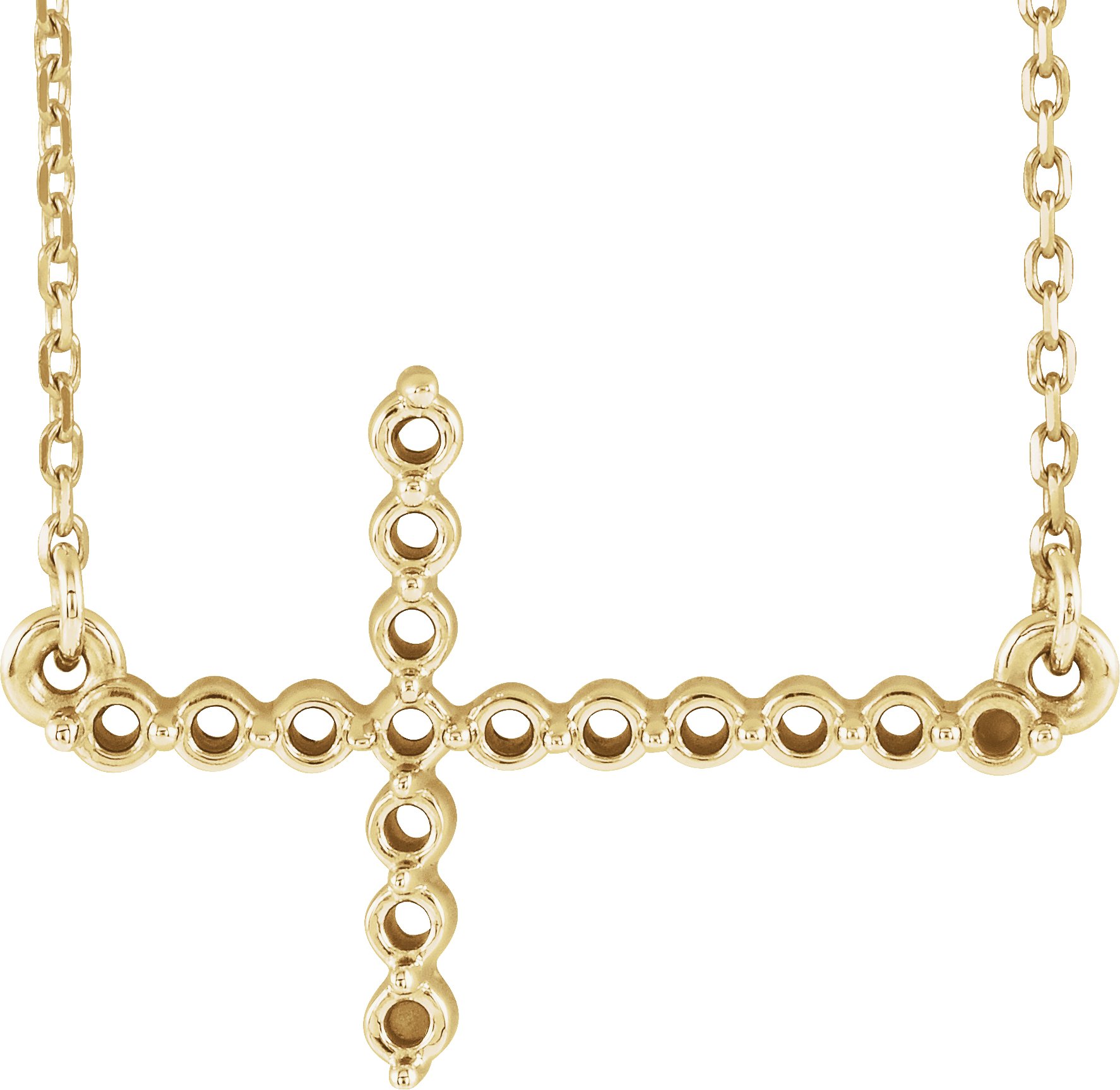 Sideways Cross Necklace or Center