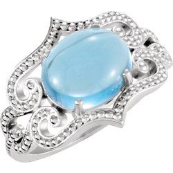 Gemstone Granulated Design Ring or Mounting