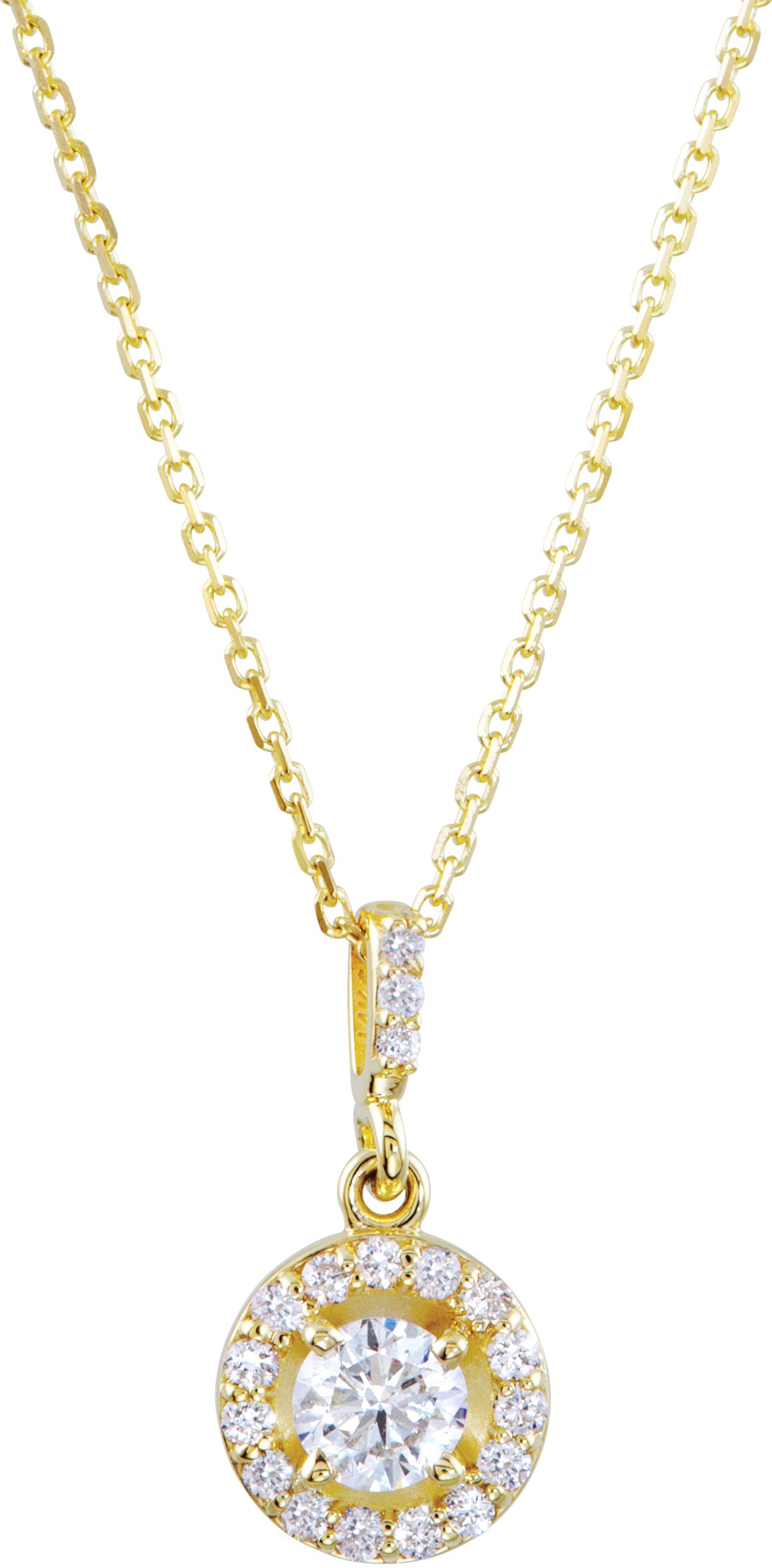 14K Yellow 9/10 CTW Lab-Grown Diamond 18" Necklace