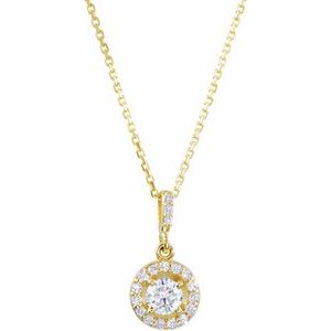 14K Yellow 1 1/5 CTW Lab-Grown Diamond 18" Necklace