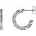 Sterling Silver Geometric Hoop Earrings  