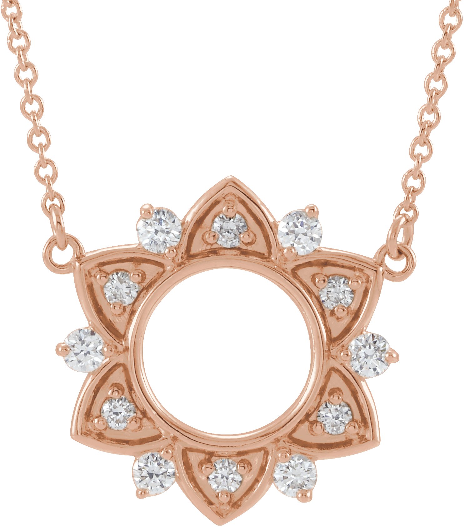 14K Rose 1/4 CTW Natural Diamond 18 Necklace