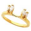 14K Yellow .375 CTW Diamond Wrap Style Ring Enhancer Ref 34823