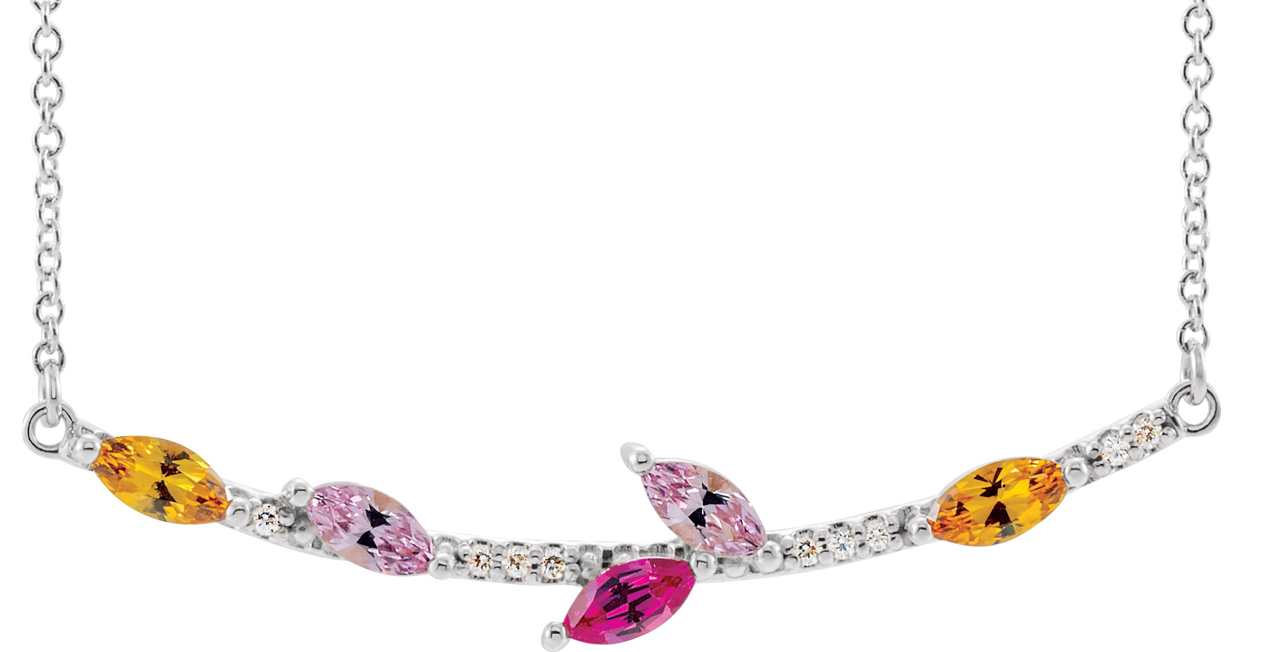 Family Curved Bar Necklace or Center