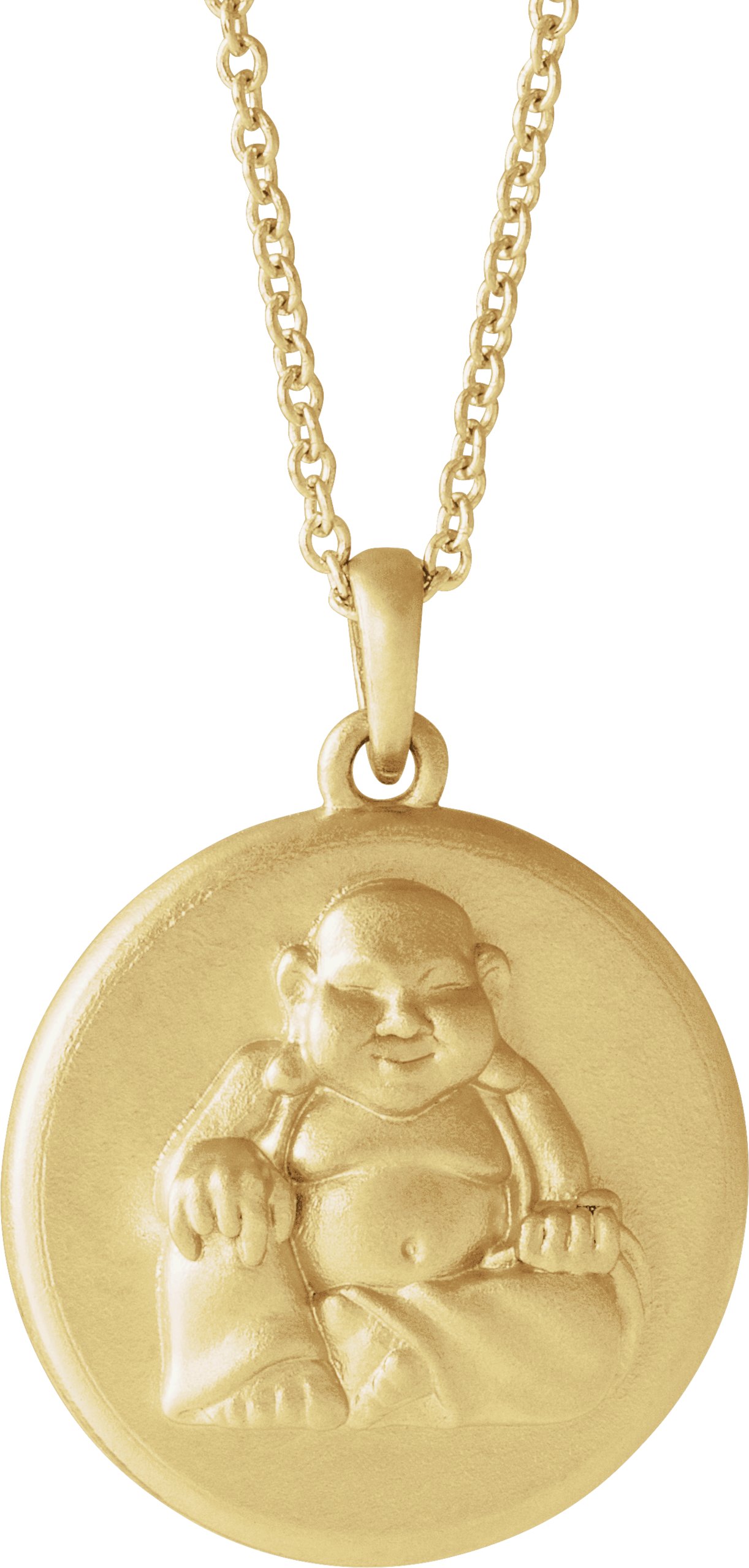 14K Yellow Buddha 16-18" Necklace  