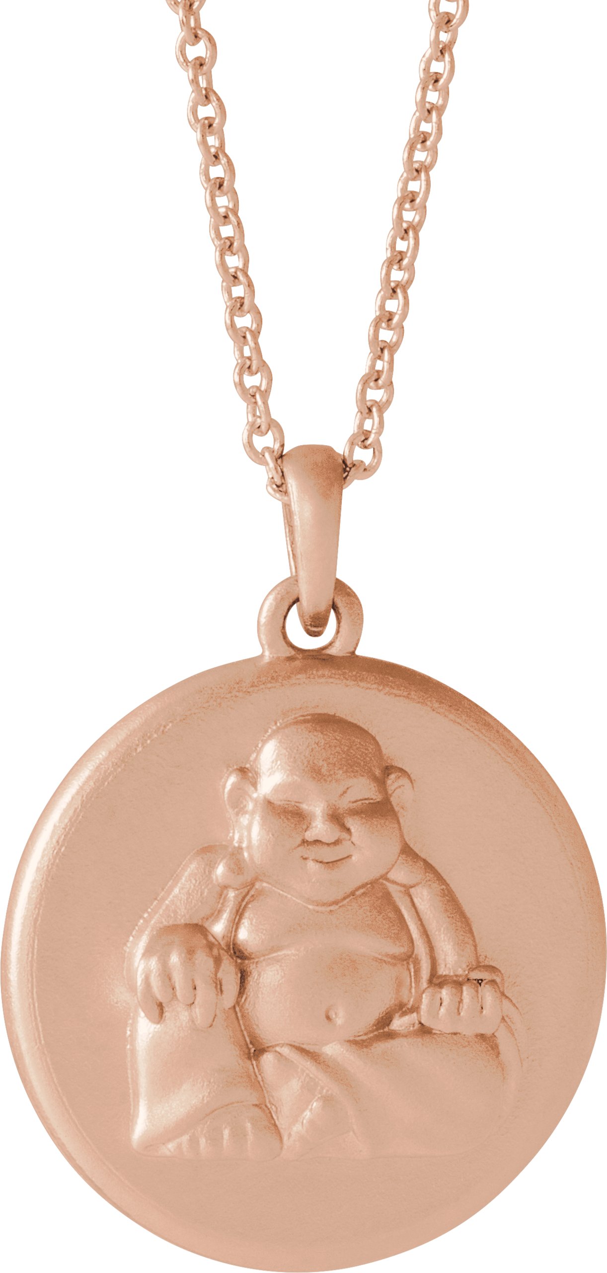 14K Rose Buddha 16 18 inch Necklace Ref. 14715651
