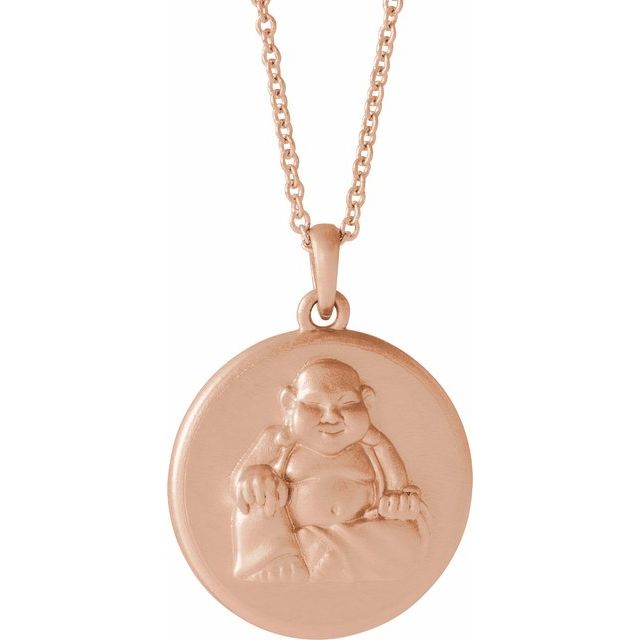 14K Rose Buddha 16-18" Necklace  