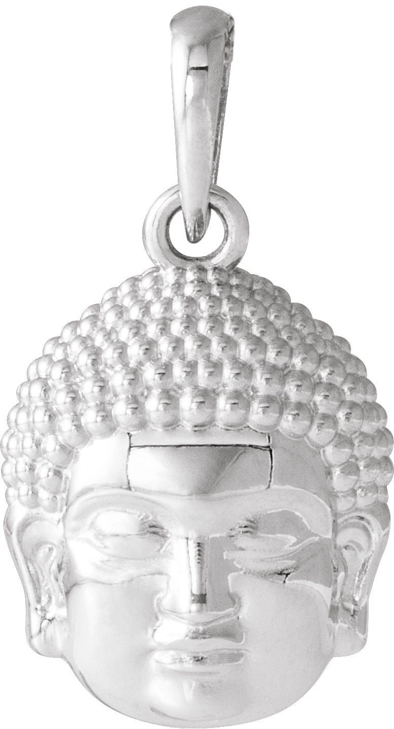 Platinum 14.7x10.5 mm Meditation Buddha Pendant Ref. 14715778