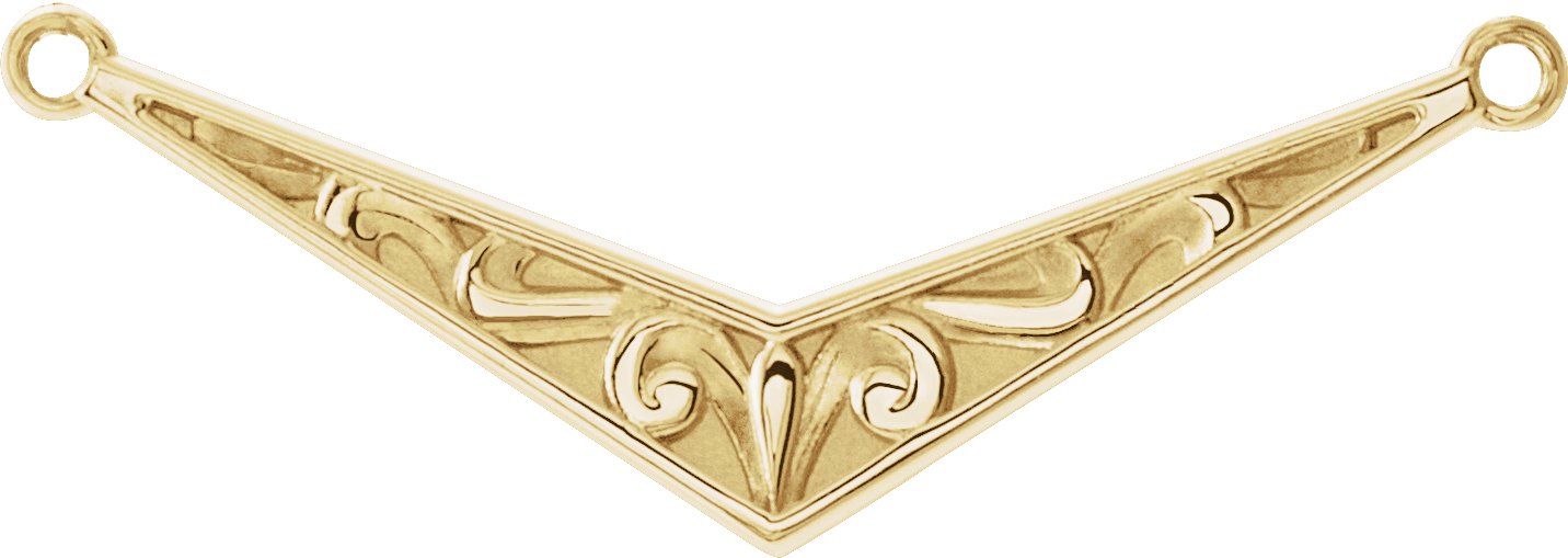 Sculptural "V" Necklace or Center