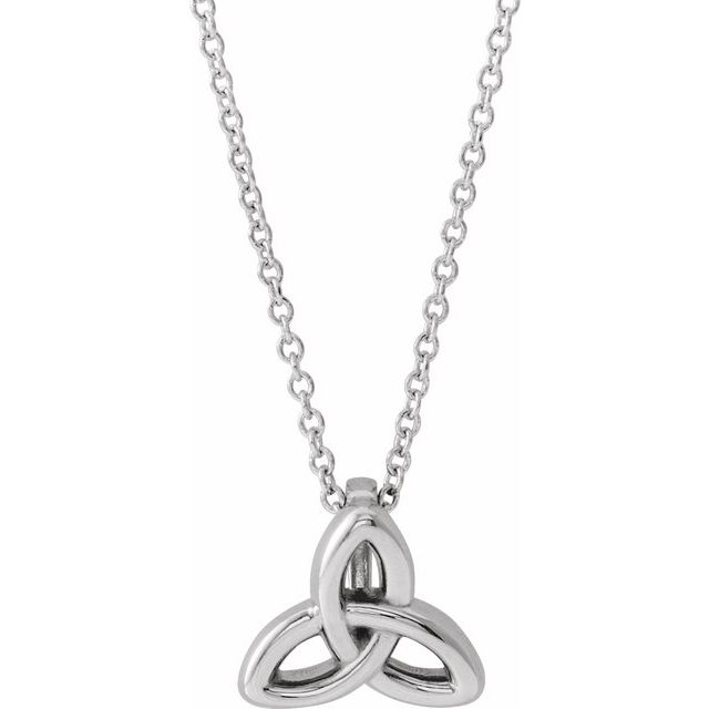 Sterling Silver Celtic-Inspired Trinity 16-18