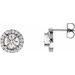 14K White 1 9/10 CTW Natural Diamond Halo-Style Earrings