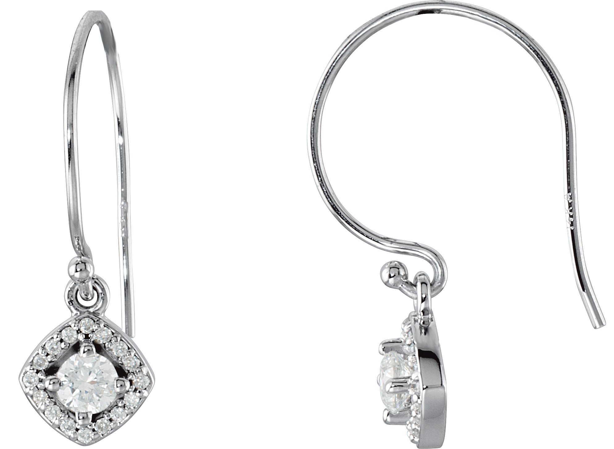 14K White .375 CTW Diamond Earrings Ref. 3388658