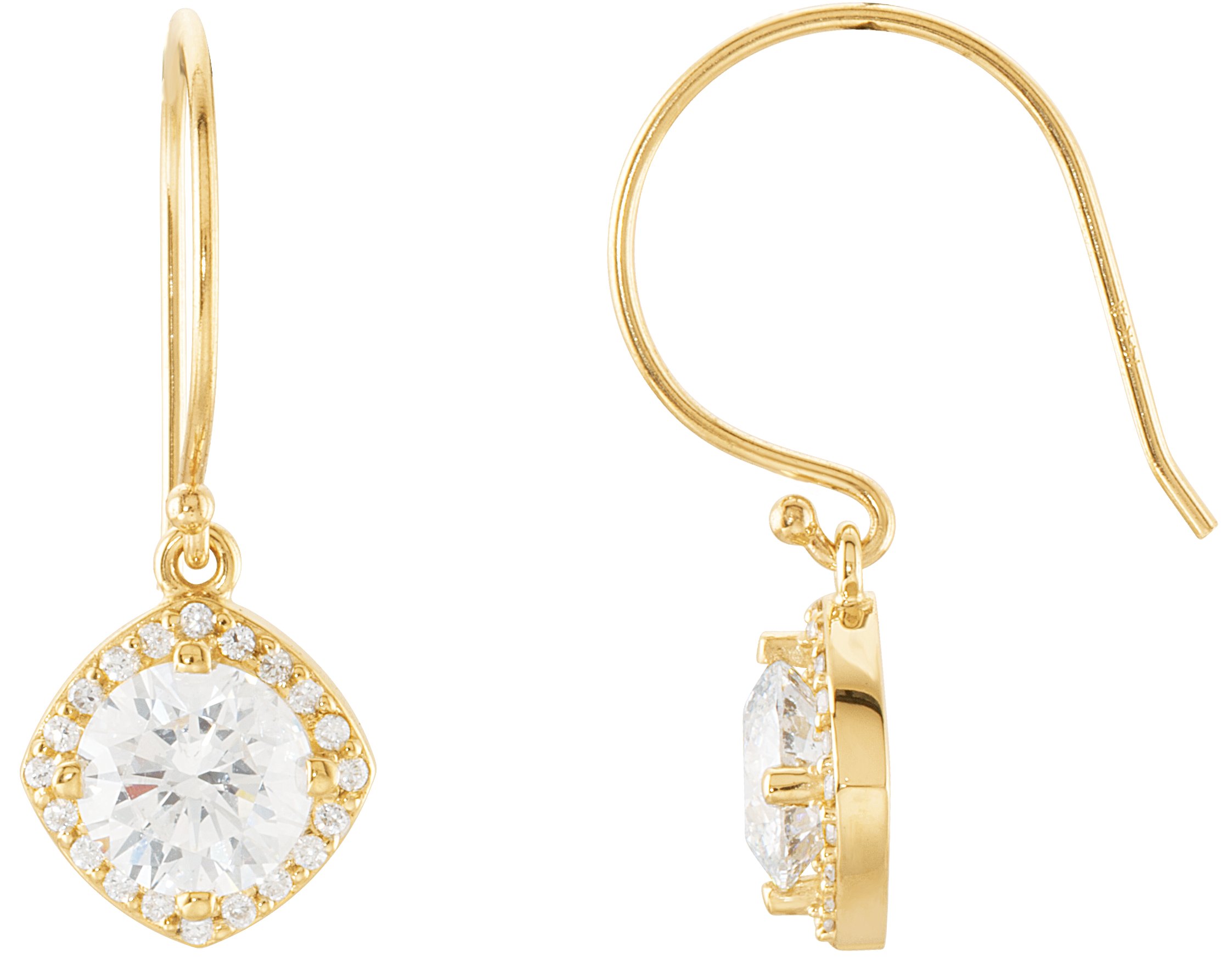 14K Yellow 2 .20 CTW Diamond Earrings Ref. 3385195