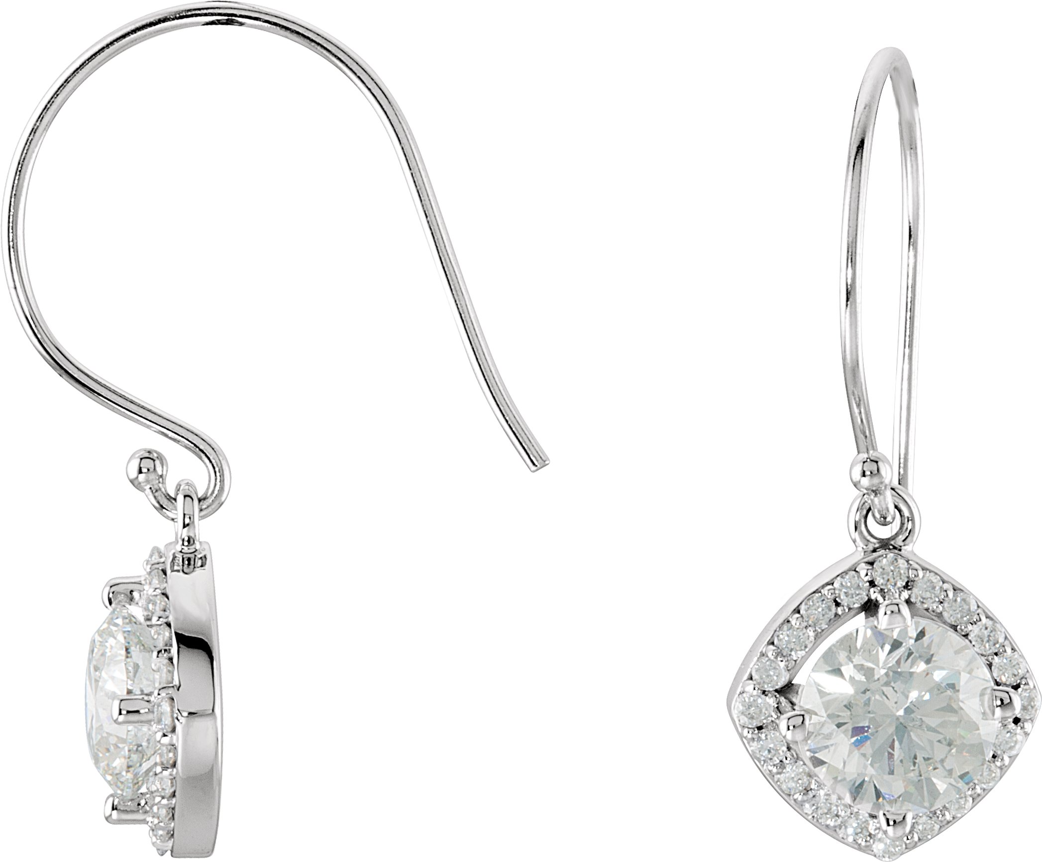 14K White 2 .20 CTW Diamond Earrings Ref. 3385259