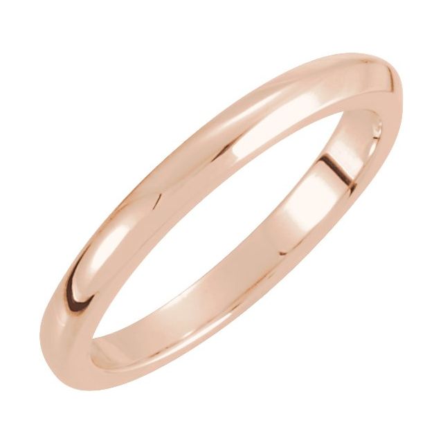 14K Rose 2.25 mm Solstice Solitaire® Tapered Knife Edge Matching Band 7