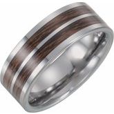 Tungsten Flat Band with Inlay 
