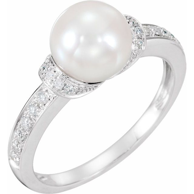 Accented Pearl Ring