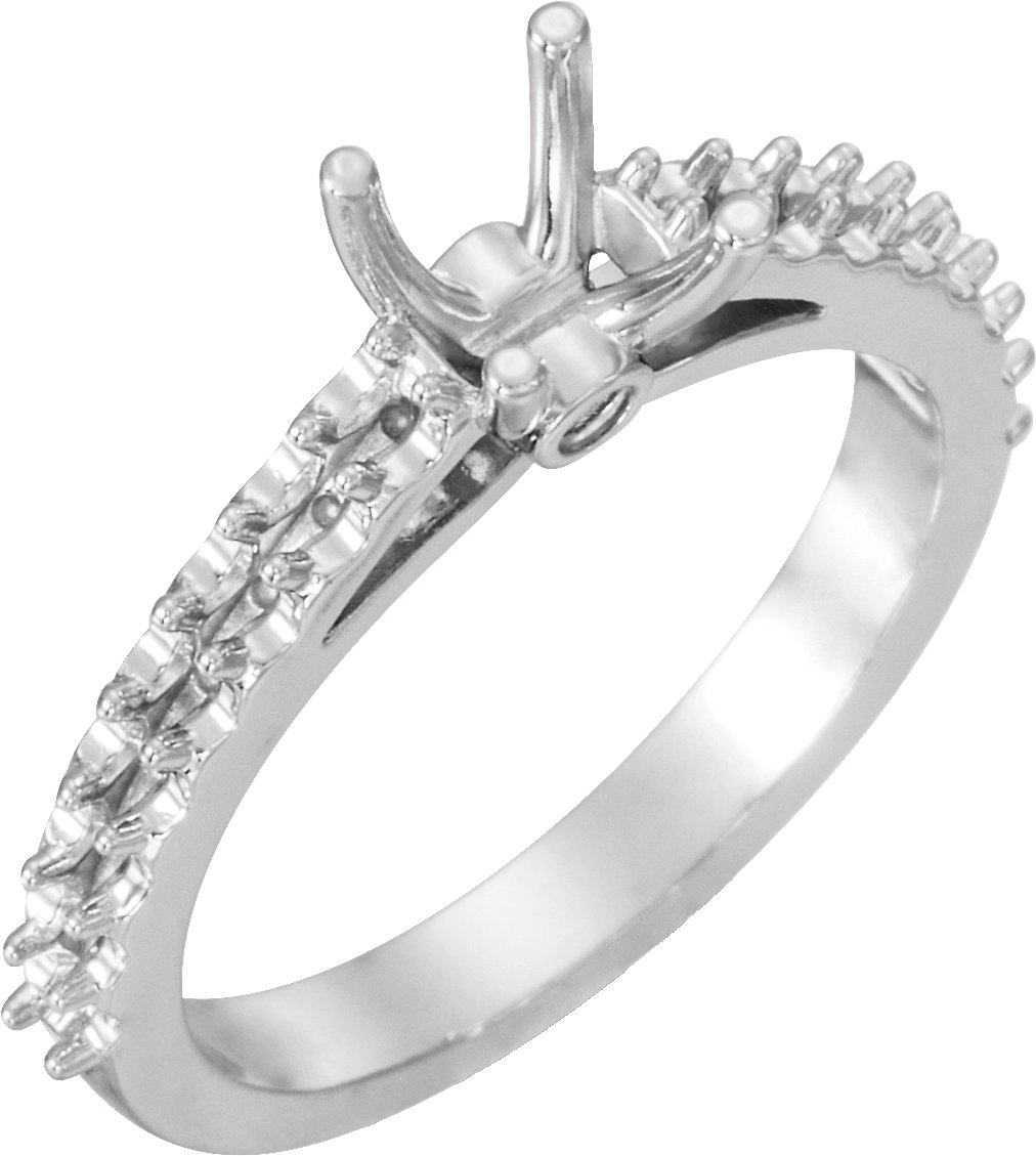 Accented Cathedral Engagement Ring or Band