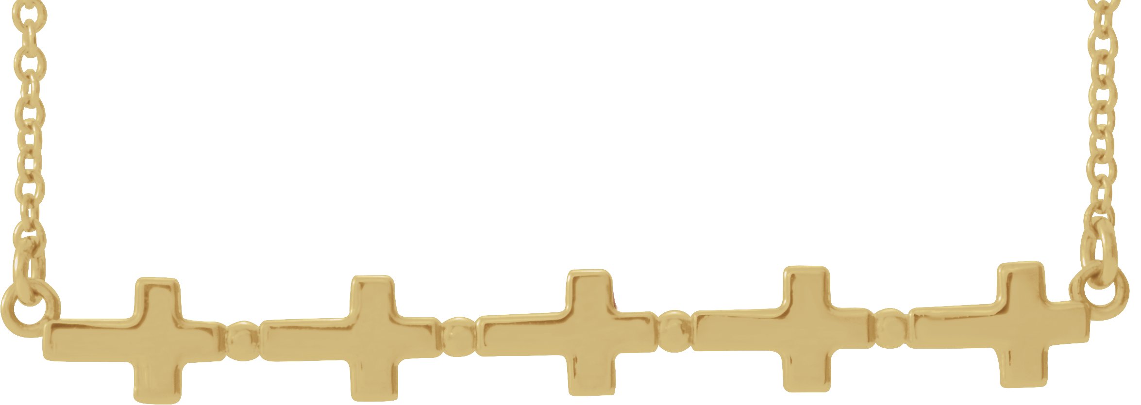 14K Yellow Sideways Cross Bar 18 inch Necklace Ref. 14647395
