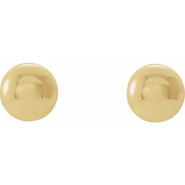 14K Yellow 3 mm Ball Earrings
