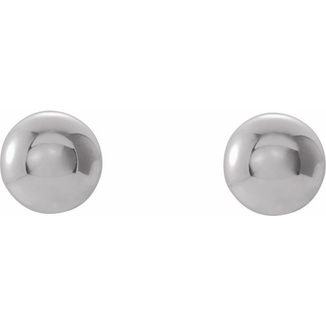 14K White 3 mm Ball Earrings