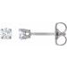 14K White 1/5 CTW Natural Diamond Stud Earrings with Friction Post