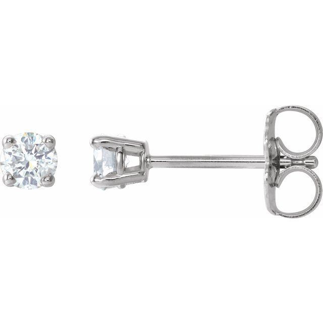 14K White 1/5 CTW Diamond Earrings 