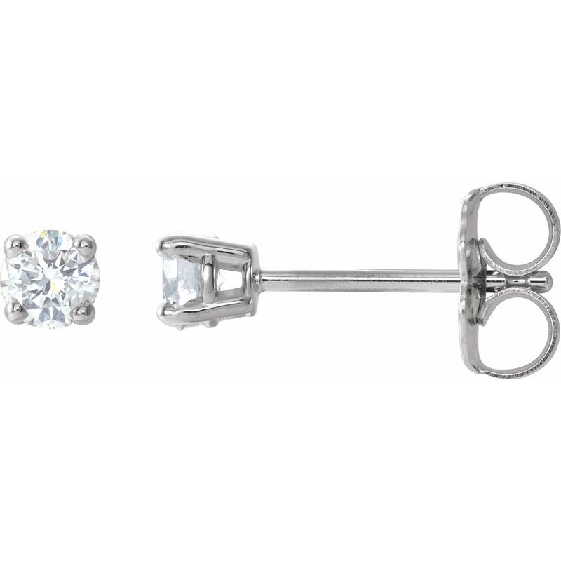 Round 4-Prong Lightweight Stud Earrings