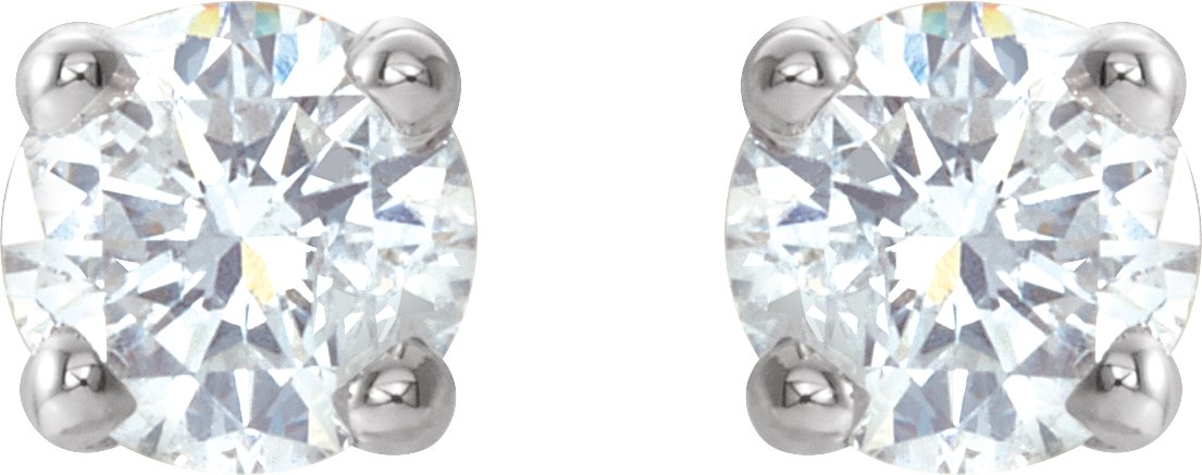 14K White 1/5 CTW Diamond Earrings