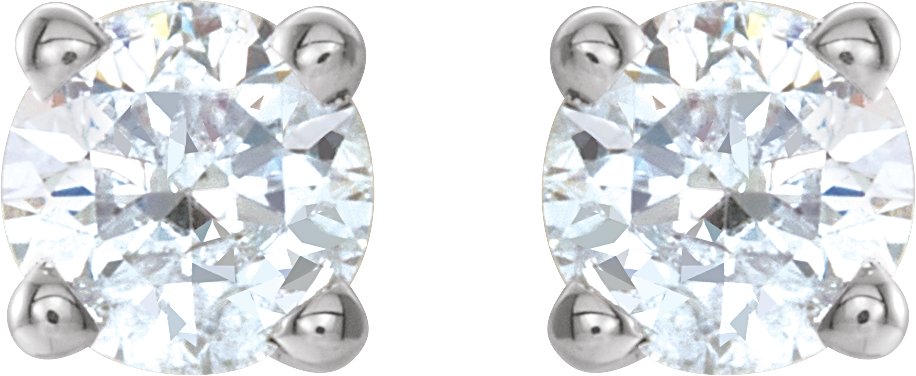 14K White 1/4 CTW Natural Diamond Stud Earrings