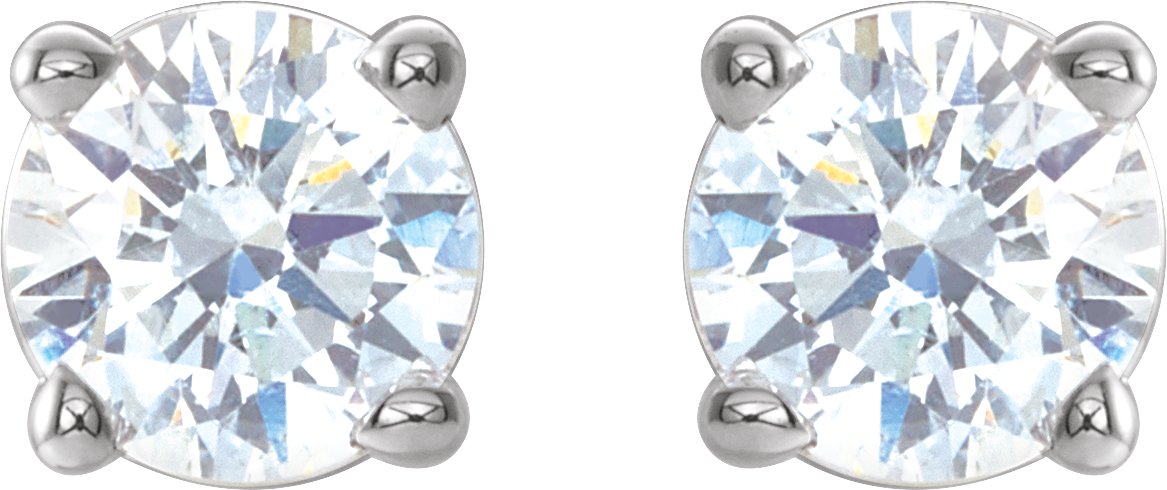 14K White 1/3 CTW Diamond Earrings 