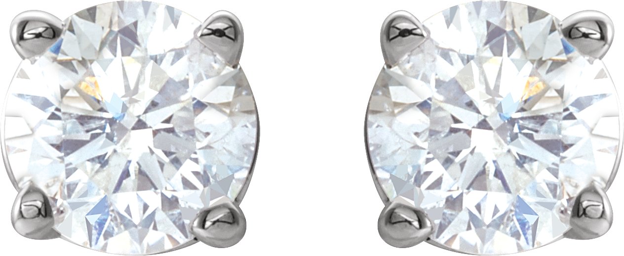 14K White 1/2 CTW Diamond Earrings