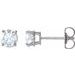 14K White 1 CTW Natural Diamond Stud Earrings with Friction Post