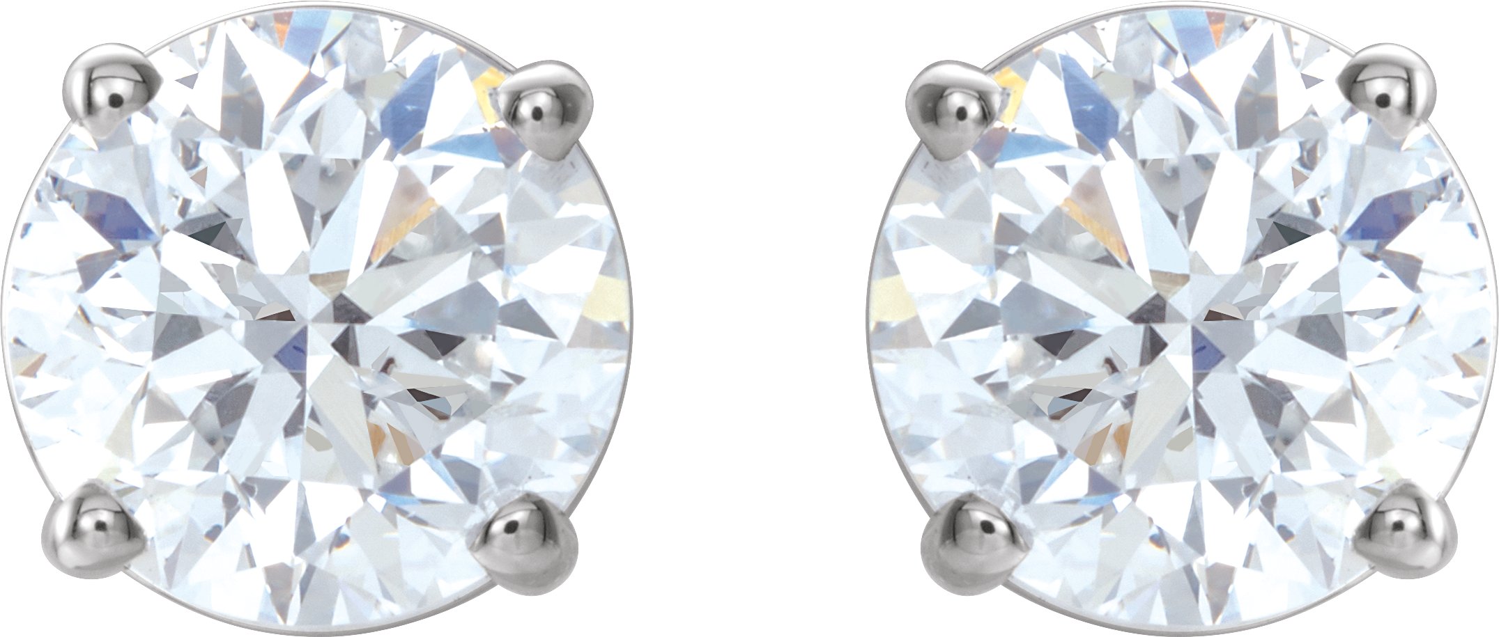 14K White 1 1/2 CTW Diamond Earrings