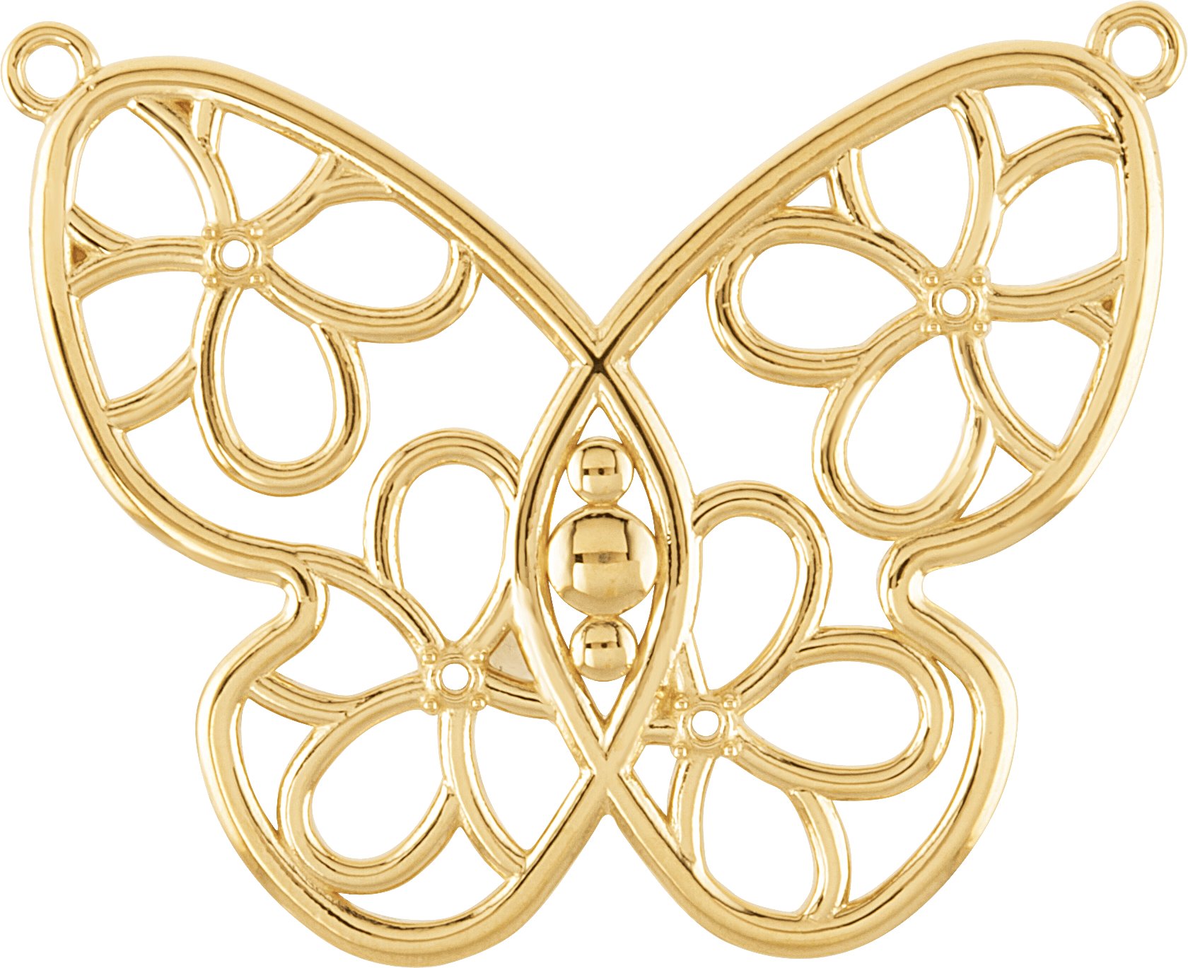 Accented Butterfly & Floral Necklace or Center