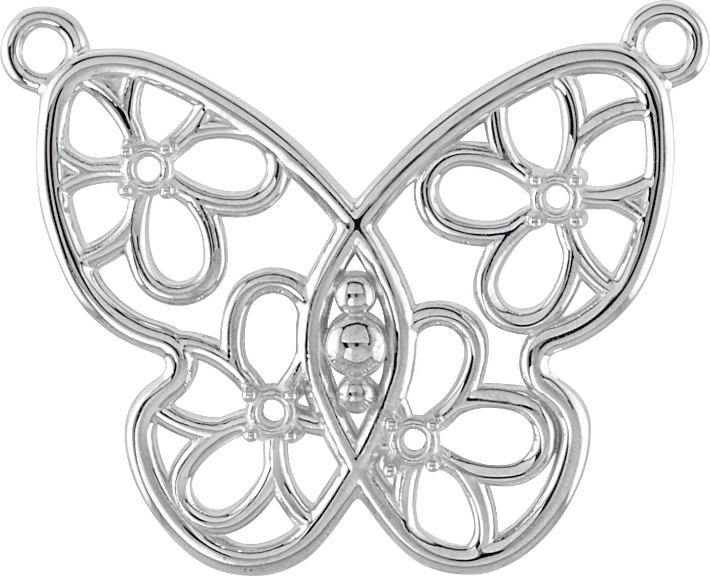 Accented Butterfly & Floral Necklace or Center