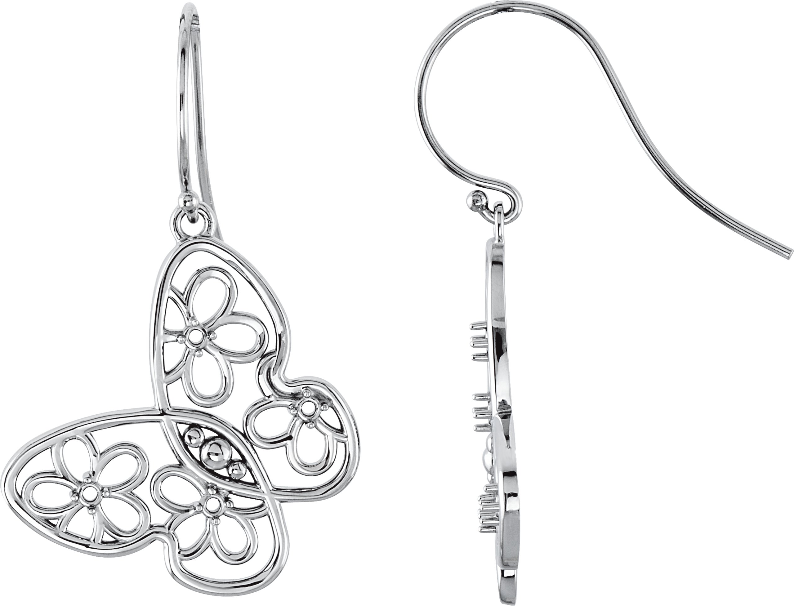 Floral Butterfly Earrings