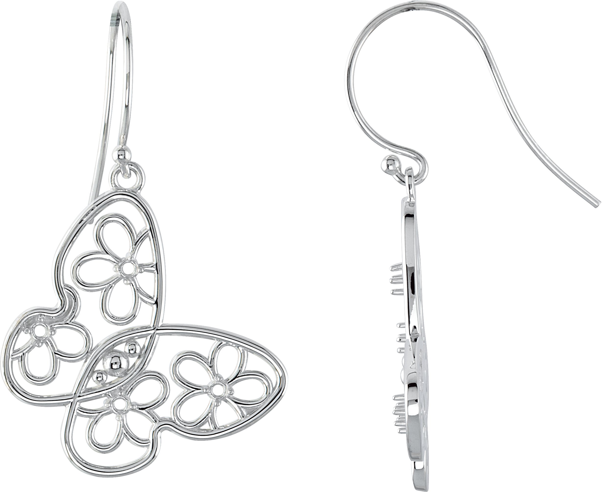 Floral Butterfly Earrings