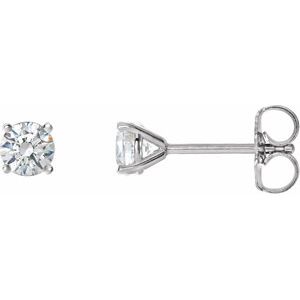 14K White 3/4 CTW Natural Diamond Cocktail-Style Earrings