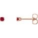 14K Rose 2.5 mm Lab-Grown Ruby Stud Earrings